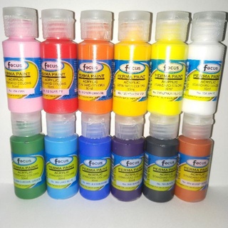 Focus Perma Paint Acrylic Paint One SET 12 in 1 30ml Per Bottle