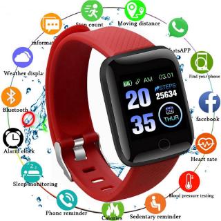 Smart Watch 116 Plus Waterproof Smart Bracelet Fitness Tracker Blood Pressure Fitness Band Sports Smart Wristband Heart Rate Smartwatch Smart Band Women Men