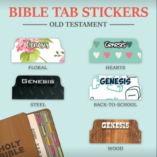 Old and New Testament Bible Tab Stickers