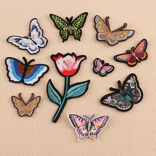 10pcs Embroidery Butterfly Sew Iron On Patch Badge Embroidered Applique DIY