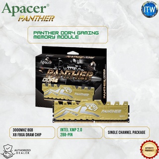 utTH APACER Panther | Single | Golden | 3000mhz | 8GB DDR4 | Gaming Memory Module