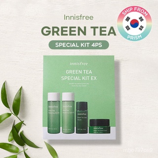 Innisfree Green Tea Special Kit 4pcs (Skin/Lotion/Serum/Cream) Yo9Y
