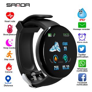 SANDA Bluetooth Smart Watch Men Blood Pressure Round Smartwatch Women Watch Waterproof Sport Tracker WhatsApp for Android Ios