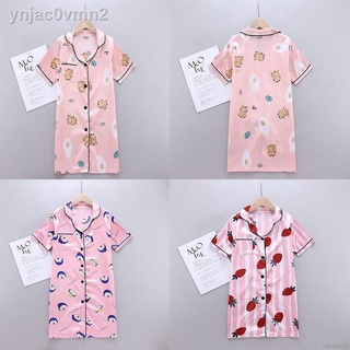 BBWORLD Summer Kids Girls Cartoon Rayon Cartoon Nightdress Sleepwear pajama
