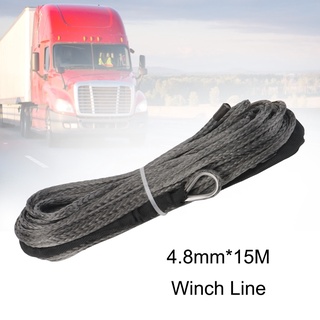 UHMWPE Rope Synthetic Fiber Rope Tow Rope Winch Line 4.8mm*15M Car Accessories
