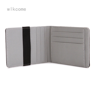 Wlkcome Unisex Magic Wallet Money Clips Women Men Wallet Purse Slim Leather Wallet ID Credit Card Cases
