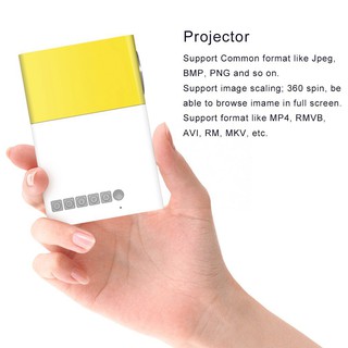 Mic.Arturo YG-300 Mini Portable Projector (Yellow) (3)