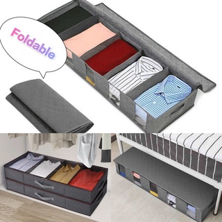 Under bed storage clothes storage Dustproof foldable storage box with lid clothes organizer underbed