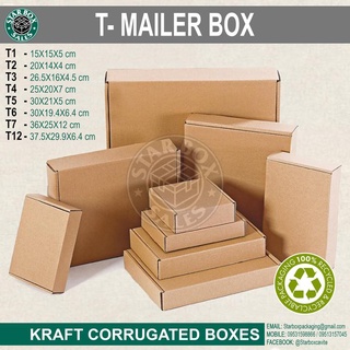 kraft box☍GIFT✉▬Brown Kraft Mailer Corrugated Box (Set of 10) 5 Colors