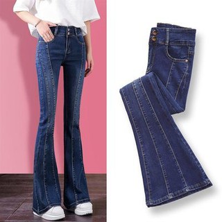 Women Jeans Bootcut Bell-bottoms Pants High waisted flared pants personalized stitching jeans women'