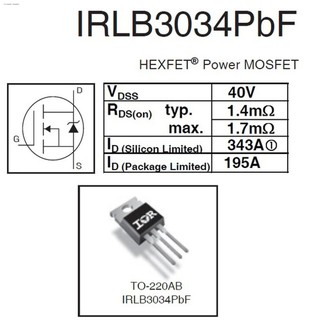 mini laptopbrand laptop∈₪✿IRLB3034PbF irlb33034pbf Hexfet Power Mosfet