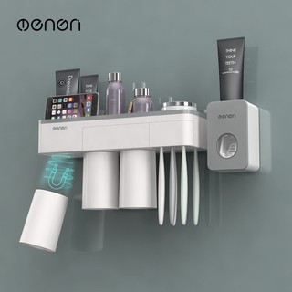OUSUWO Bathroom Storage Rack Toothbrush Holder (Can Store Cosmetics) With Wall Mount