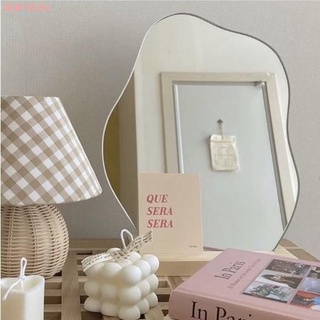 ﹊۞Makeup Mirror Table KOREAN Style Makeup Mirror Desktop Wood Base Beauty Mirror Decorative Mirror