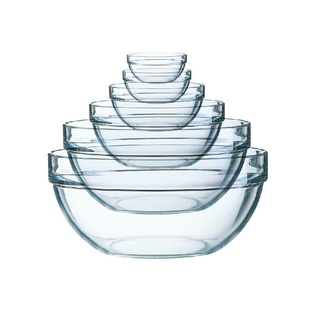 French Glass Diamond Bowl Glass Bowl Cooking Bowl Salad Bowl Material / Transparent Glass Bowl Professional Skin Care Face Mask Bowl / Tempered transparent glass bowl set household microwave oven heat-resistant glass Hongpei bowl egg bowl soup bowl