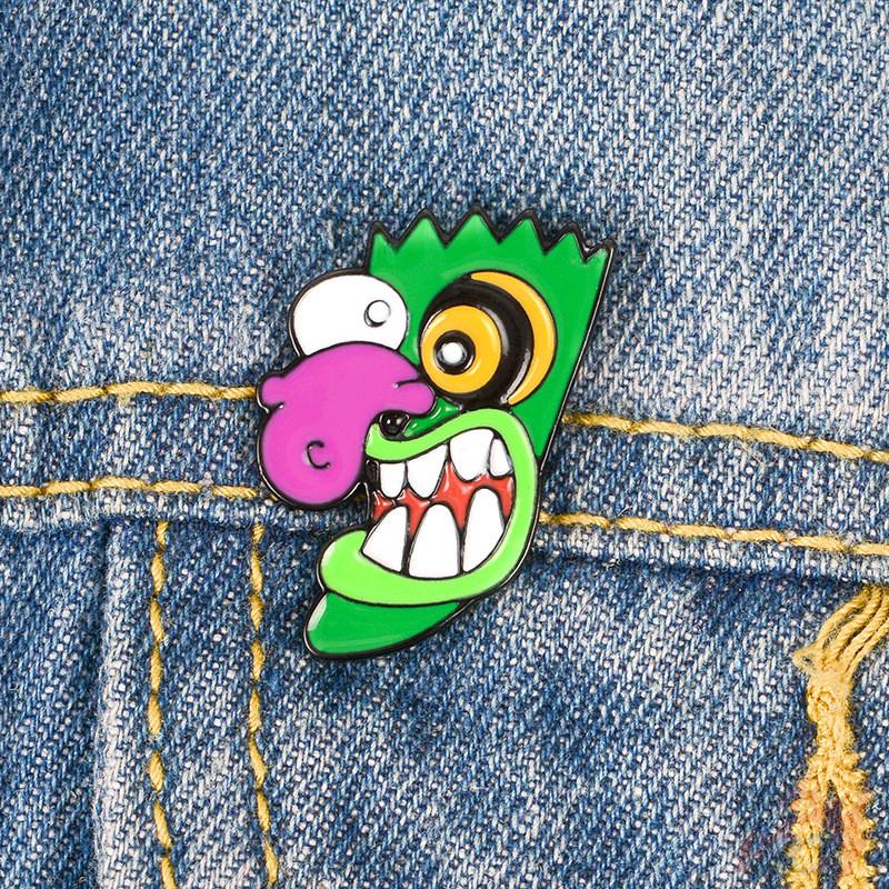 > Ready Stock < ❉ COURAGE The Cowardly Dog Pins ❉ 1Pc Punk Metal Collection Brooches Pins
