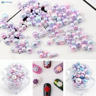 Mix Rainbow Color Round Imitation Pearl Beads No Hole Loose Beads DIY Craft Making for Women