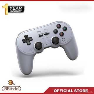 roGn 8Bitdo Pro 2 Bluetooth Gamepad (Gray Edition) for Switch/Windows/Android/Mac/Steam (80GL)
