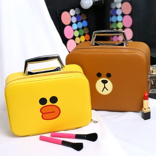 Spot new cosmetic bag Korean student cute cartoon handbag cosmetic case portable cosmetic case travel cosmetic storage bag