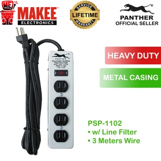 Panther PSP-1102 4 Gang Extension Cord w/ Switch and 3 Meter Wire w/ Voltage Surge Protectorbluetoot