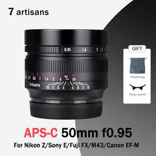 7artisans 50mm F0.95 aps-c Large aperture Manual focus lenses Free shipping