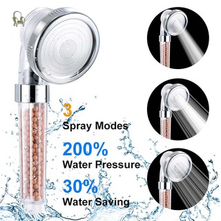 NU Shower Bath Head Adjustable 3 Mode High Pressure Handheld for Home Bathroom Hotel .ph