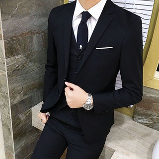 Male 3 Piece Suit Set Mens Formal Suits Groom Wedding Dress Suit for Men S-6XL (7)