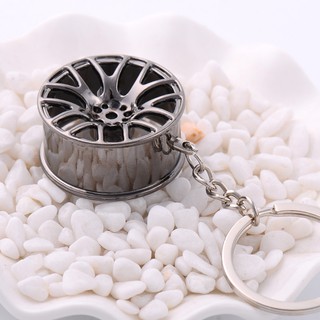 Cool Luxury Metal Keychain Car Key Chain Key Ring Wheel Hub Chain H