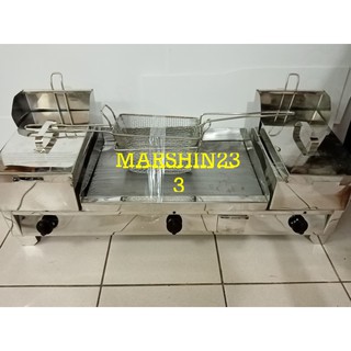 DOUBLE DEEP FRYER WITH FLAT GRIDDLE "BUTTERFLY" TYPE 12 X 20