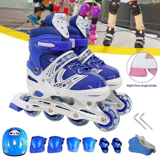 △♙Roller Shoes Skates Children Adjustable Skates Roller Skates Boy's Girl's Full Set Kids Inline Ska (1)