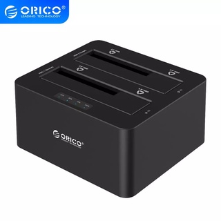 ORICO Clone Docking Station USB 3.0 to SATA Hard Drive Case Dual Bay External Docking Station for 2.5" 3.5" HDD SSD Duplicator Clone Function