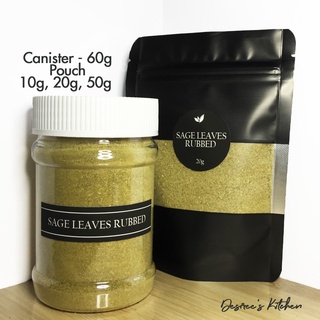Sage Leaves Rubbed - in Stackable Canister/Pouch - Herbs and Spices