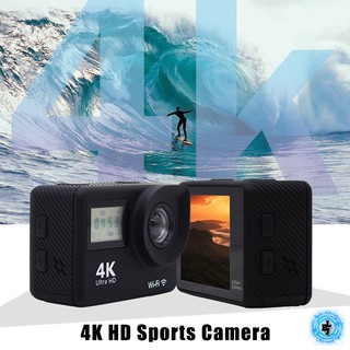 ELJ Action Camera 4K WiFi Ultra HD Sports Cam Waterproof Diving Camcorder with Remote Control