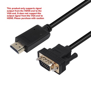 ❒№❁HDMI to VGA Adapter Cable HDMI Male to VGA Male 1080P Video Converter Cable for HDTV PC Computer