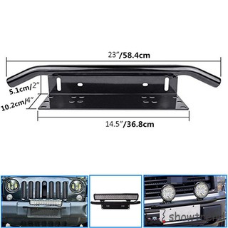 Stainless Steel Bull Bar Type Car SUV Bumper License Plate W