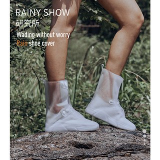 ☪ Cover ng sapatos ng ulan ☪ ♚Rain shoe cover waterproof rainy day shoe cover waterproof silicone shoes rainproof foot cover non-slip thick wear-resistant rain boots for men and women♢ (7)