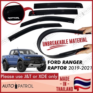 UNBREAKABLE Ford Ranger Raptor 2019-2021 Black OEM Injection Type Rain Guard Window Visor