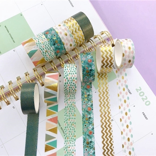[₱18 Wholesale ]Washi Paper Tape Gilding and Paper Tape French Romantic Small Fresh Decoration With Hand Curtain Tape Material