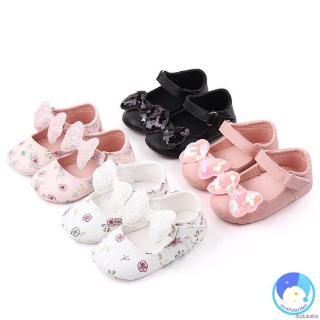 Baby Shoes Fashion Girl Floral Bowknot Soft Soled Anti-Slip Casual Shoes,Princess Shoe,Fit For 0-12 Months Old