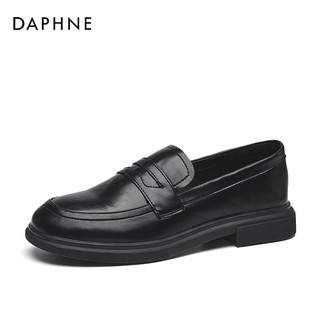 Daphne British Style Leather Shoes Women's Summer ThinjkShoes Flat Loafers Slip-on Women's Shoes Sho (1)