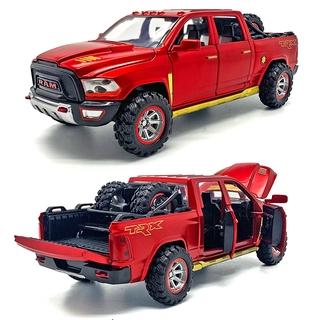 High Simulation Dodge Ram Trx Pickup Truck 1:36 Alloy Diecast Model Sound Light Car Pull Back Toy