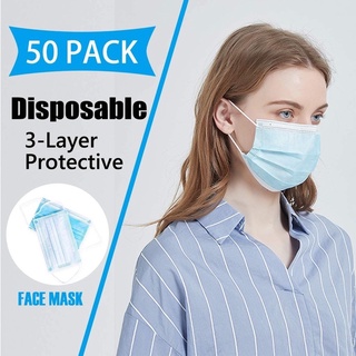 50PCS Face mask 3-Ply Disposable Surgical Face Mask With/Box (6)