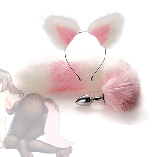 Sexy Fox Metal Butt Plug Tail Set With Hairpin Kit 4 Colors Anal Butplug Tail Prostate Massager Butt