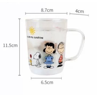 8.8 SALE !! Unicorn Snoopy Print Design Glass Mug Cup With Lid and Straw Tumbler (9)