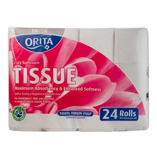 Orita 2 Ply 24 Rolls Bathroom Tissue