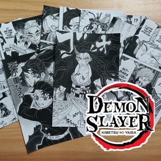 30PCS A6 DEMON SLAYER Manga Panels Wall Decor(READ THE DESCRIPTION)