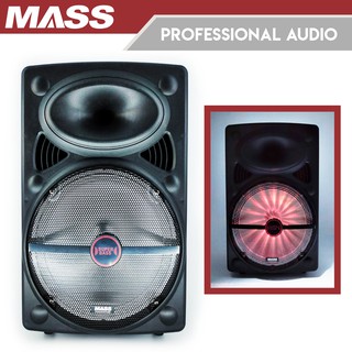 MASS 12" LED Party Speaker with Bluetooth, USB, Micro SD, FM, AUX and Free Wireless Mic MS-5512BT