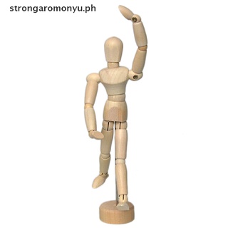 【strongaromonyu】 5.5" Drawing Model Wooden Human Male Manikin Blockhead Jointed Mannequin Puppet [PH] (4)
