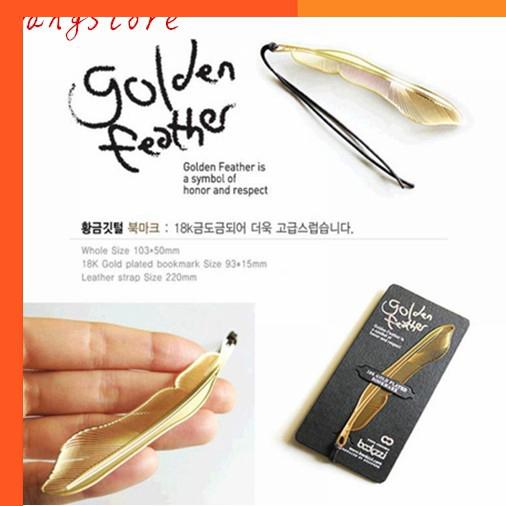 2pcs New Book Animal Hollow Metal Feather Bookmark Gold Plated Book Paper Reading