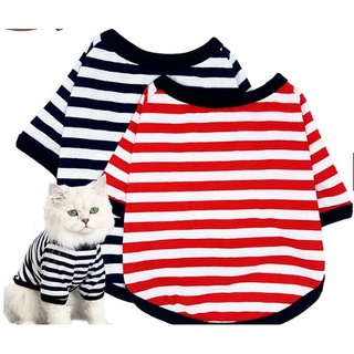 Pet Clothes Cat Clothes Dog Clothes Pet Striped Clothing Puppy Vest T-Shirts Pet Vest Outfits for Cat Apparel COD+Ready Stock
