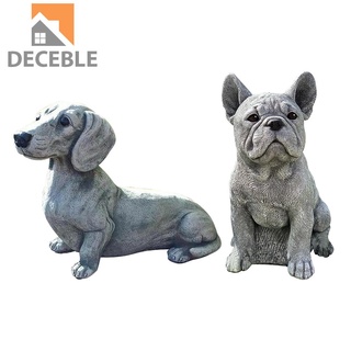Resin Dog Statue Home Outdoor Garden Animal Puppy Figurine DIY Decoration